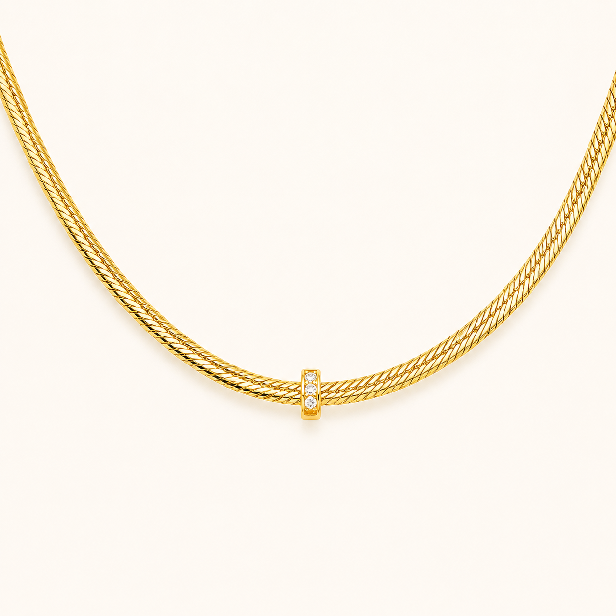Vintage Square Charm Necklace