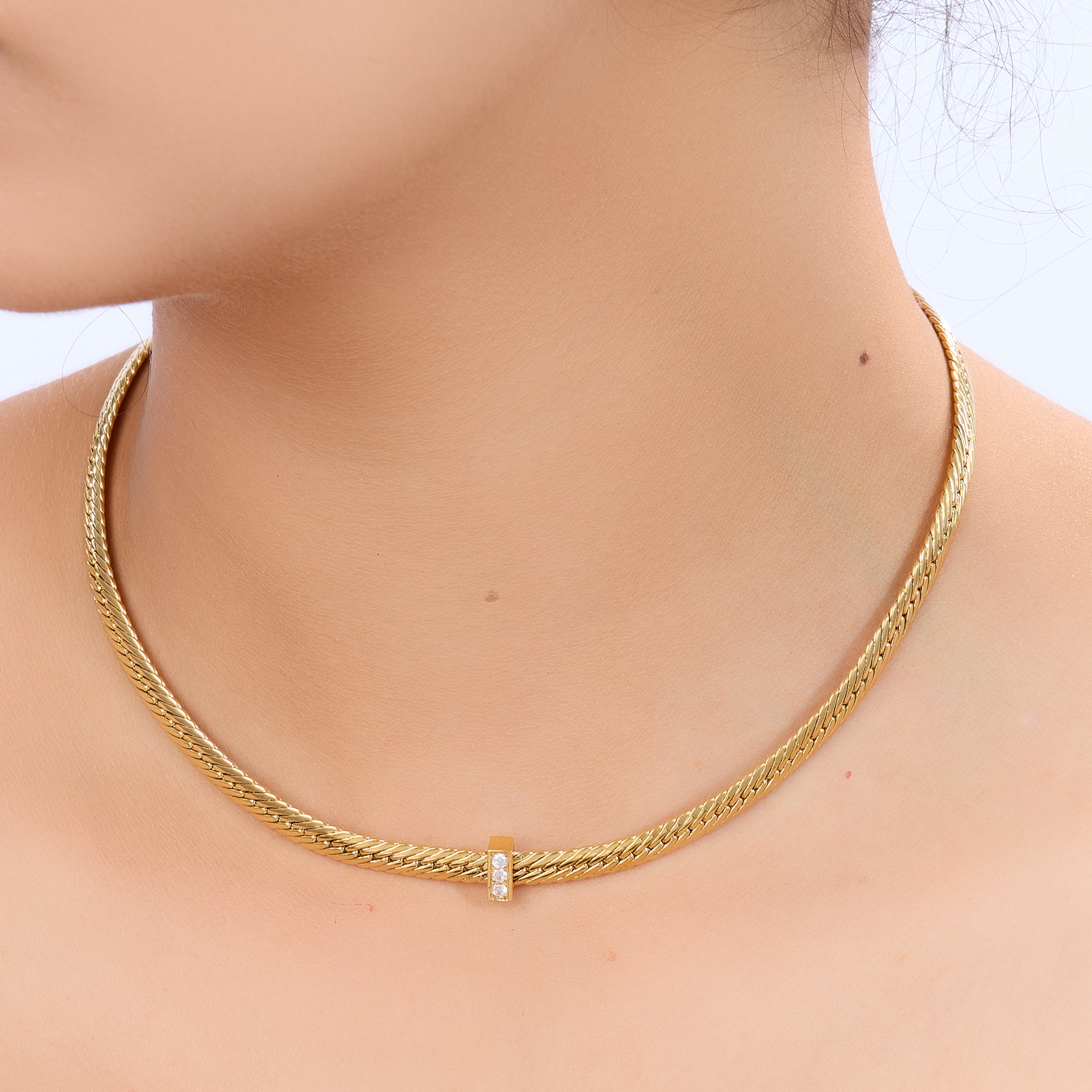 Vintage Square Charm Necklace