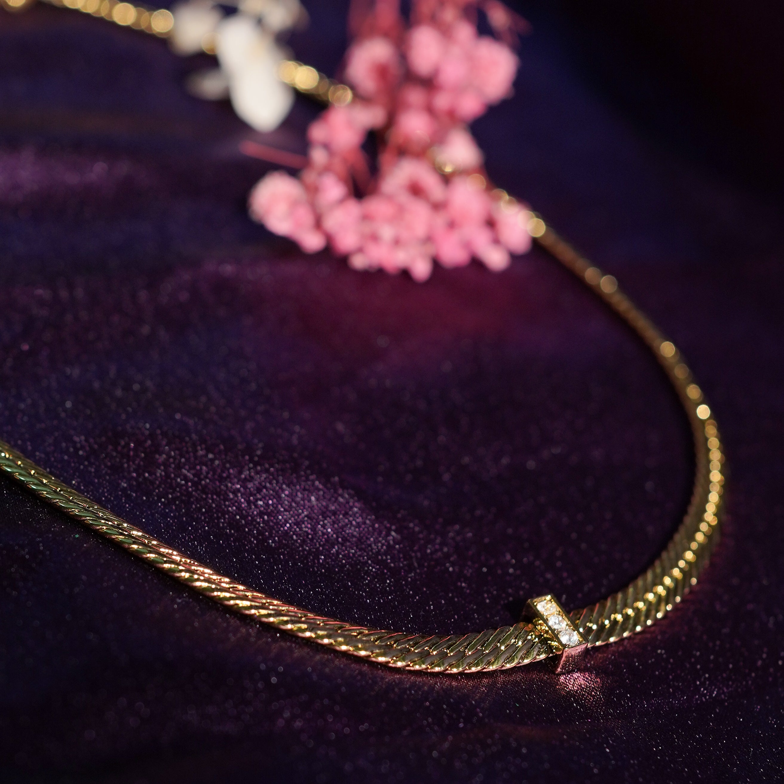 Vintage Square Charm Necklace