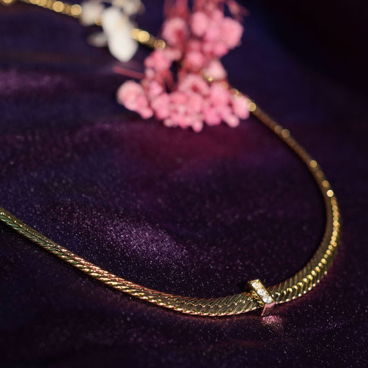 Vintage Square Charm Necklace