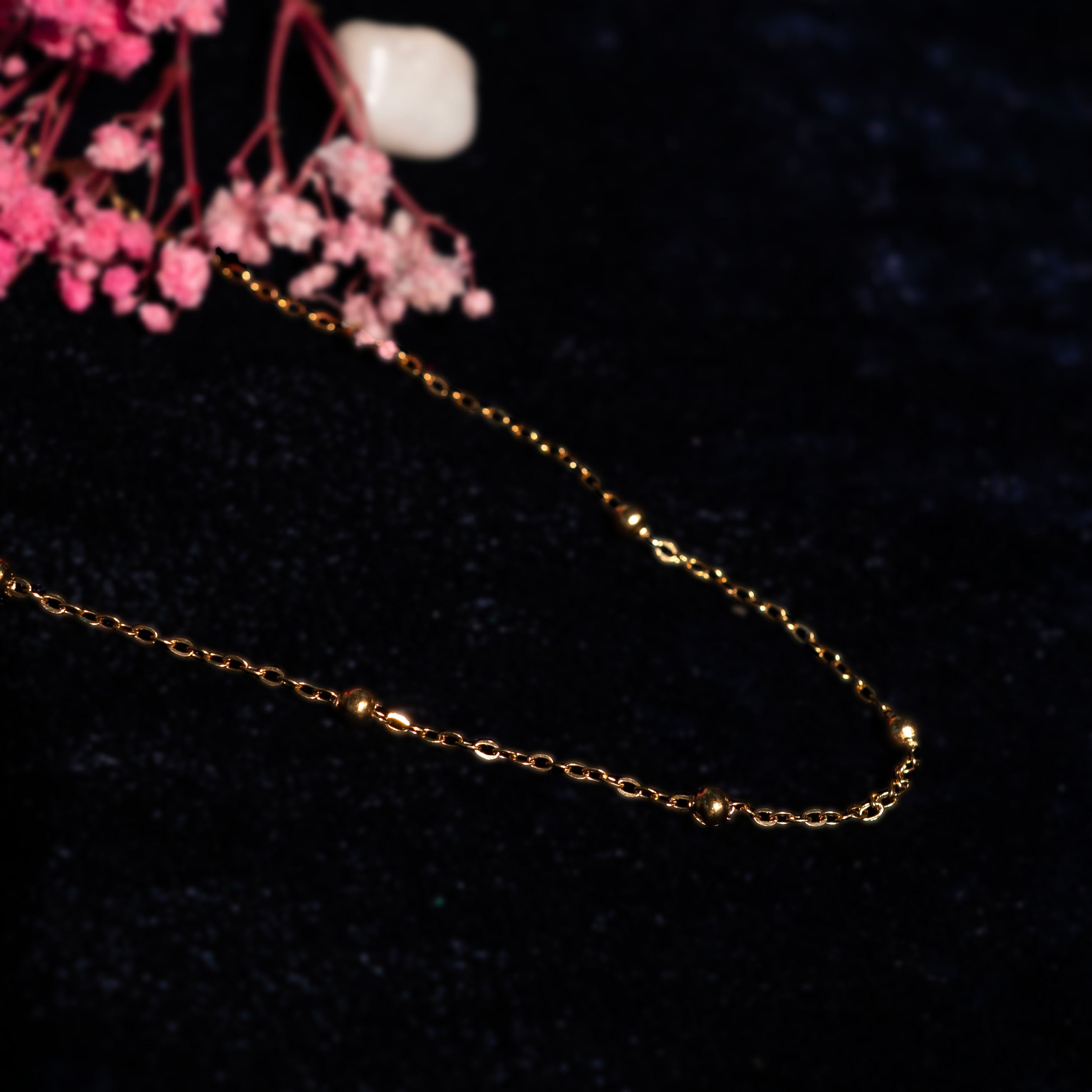 Gold Dainty Station Pendant Necklace