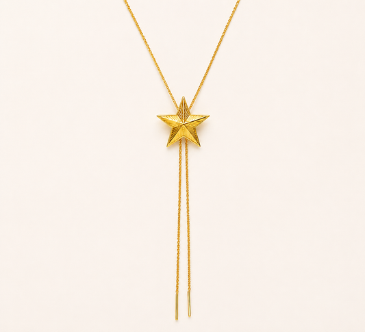 Elegant Star Pull-Out Gold Necklace