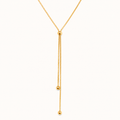 Minimal Pull Ball Gold Necklace