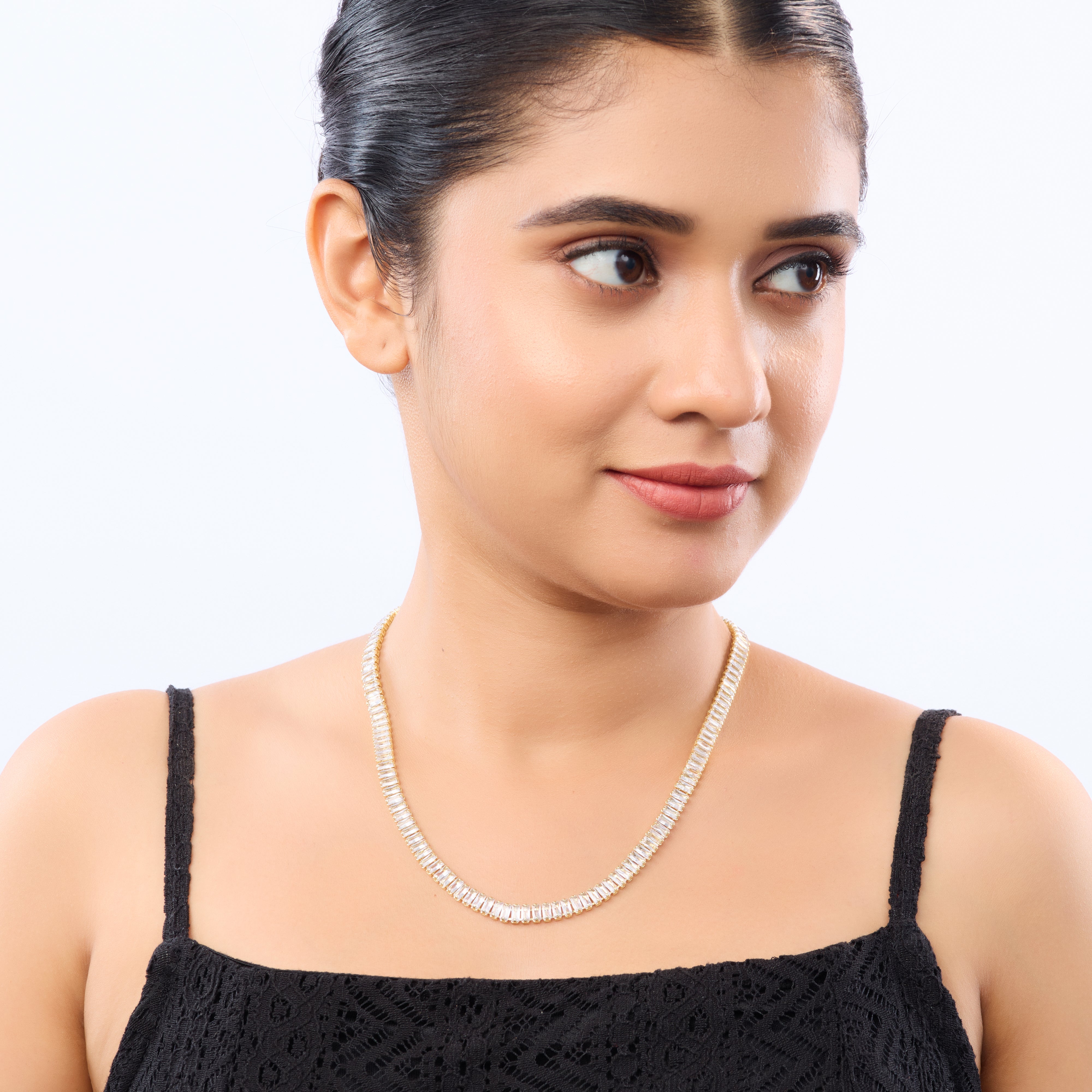 Golden Elegance Crystal Necklace