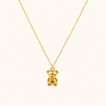 Golden Teddy Charm Necklace