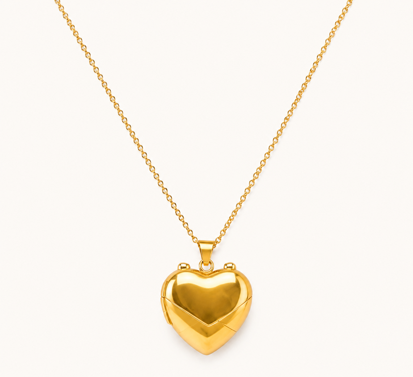 Golden Heart Lock Necklace