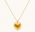 Golden Heart Lock Necklace