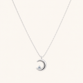 Silver Moon Charm Necklace