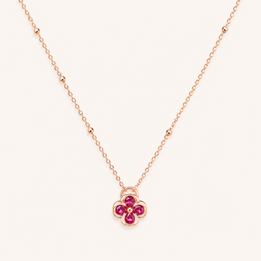 Ruby Blossom Necklace