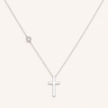 Silver Cross Elegance Necklace