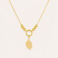 Golden Leaf Charm Necklace