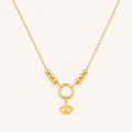Golden Evil Eye Charm Necklace