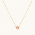 Rose Light Pink Heart Necklace