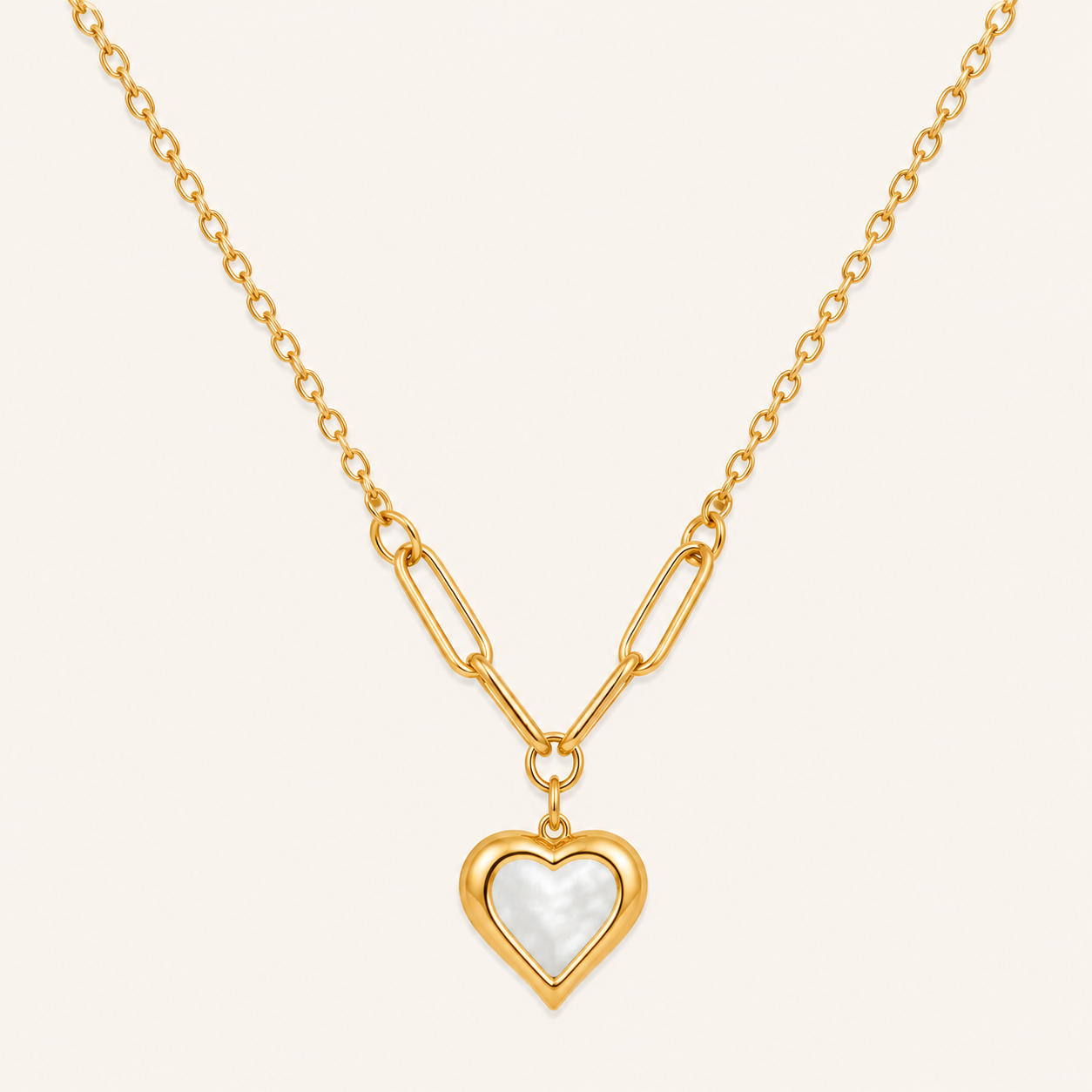 Golden Love Link Necklace