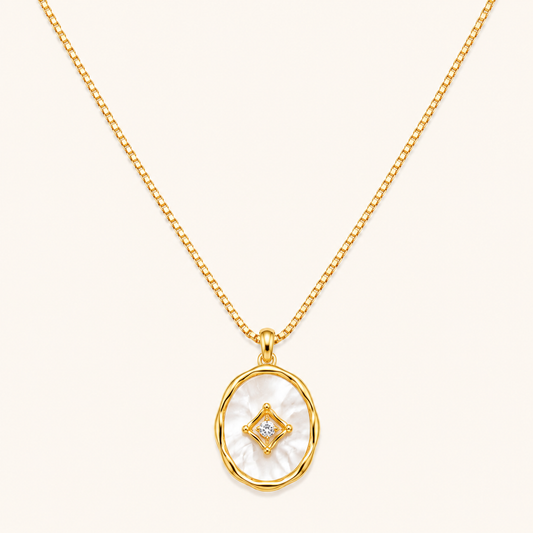 Luxe Mother Pearl Charm Necklace
