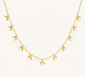 Golden Moon Charm Necklace