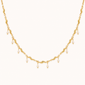 Golden Pearl Drop Necklace