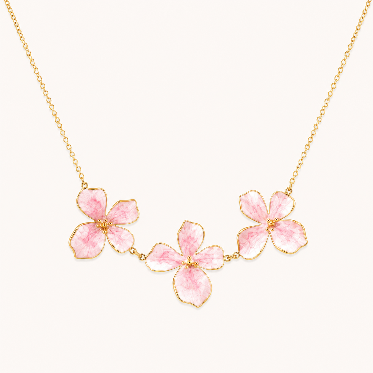 Pink Blossom Statement Necklace