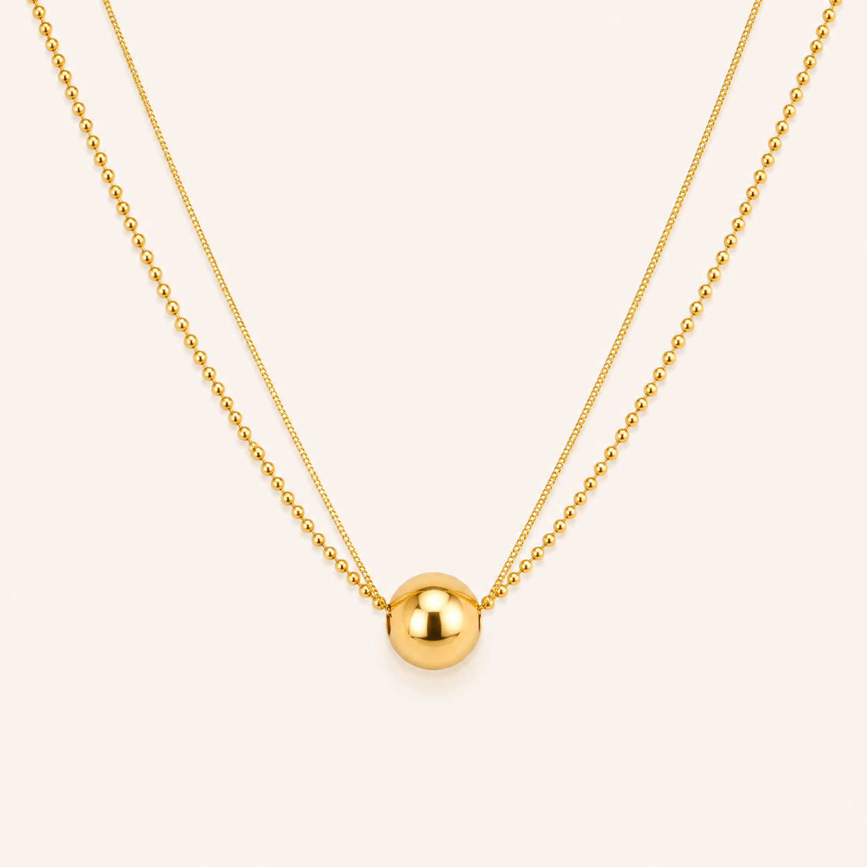 Golden Orbit Layered Necklace