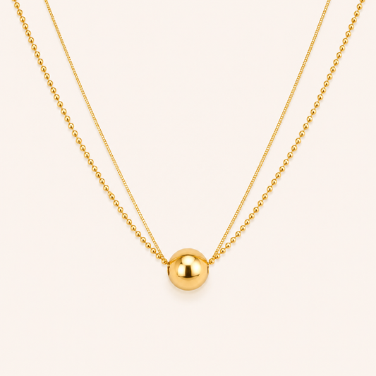 Golden Orbit Layered Necklace