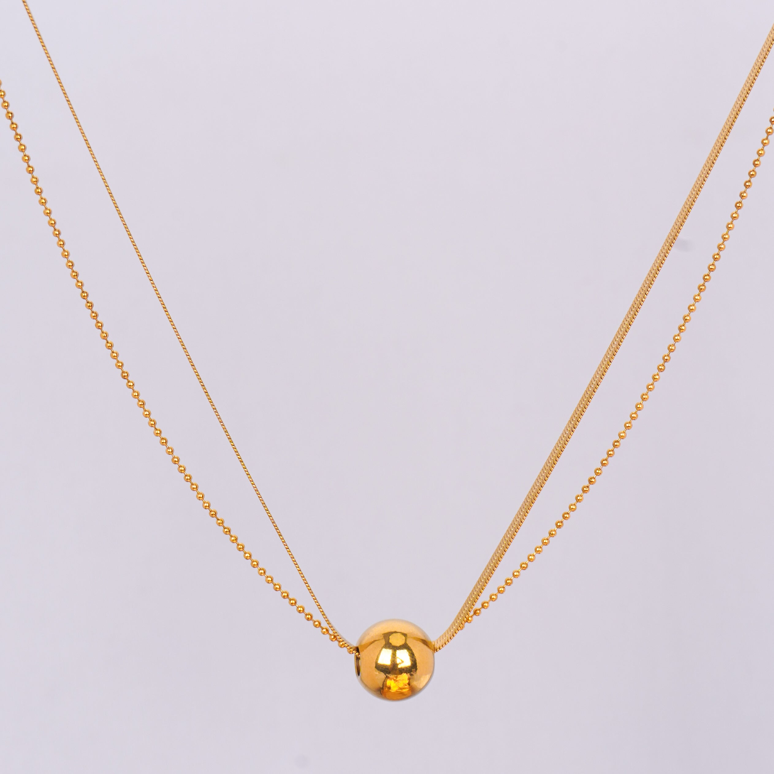 Golden Orbit Layered Necklace
