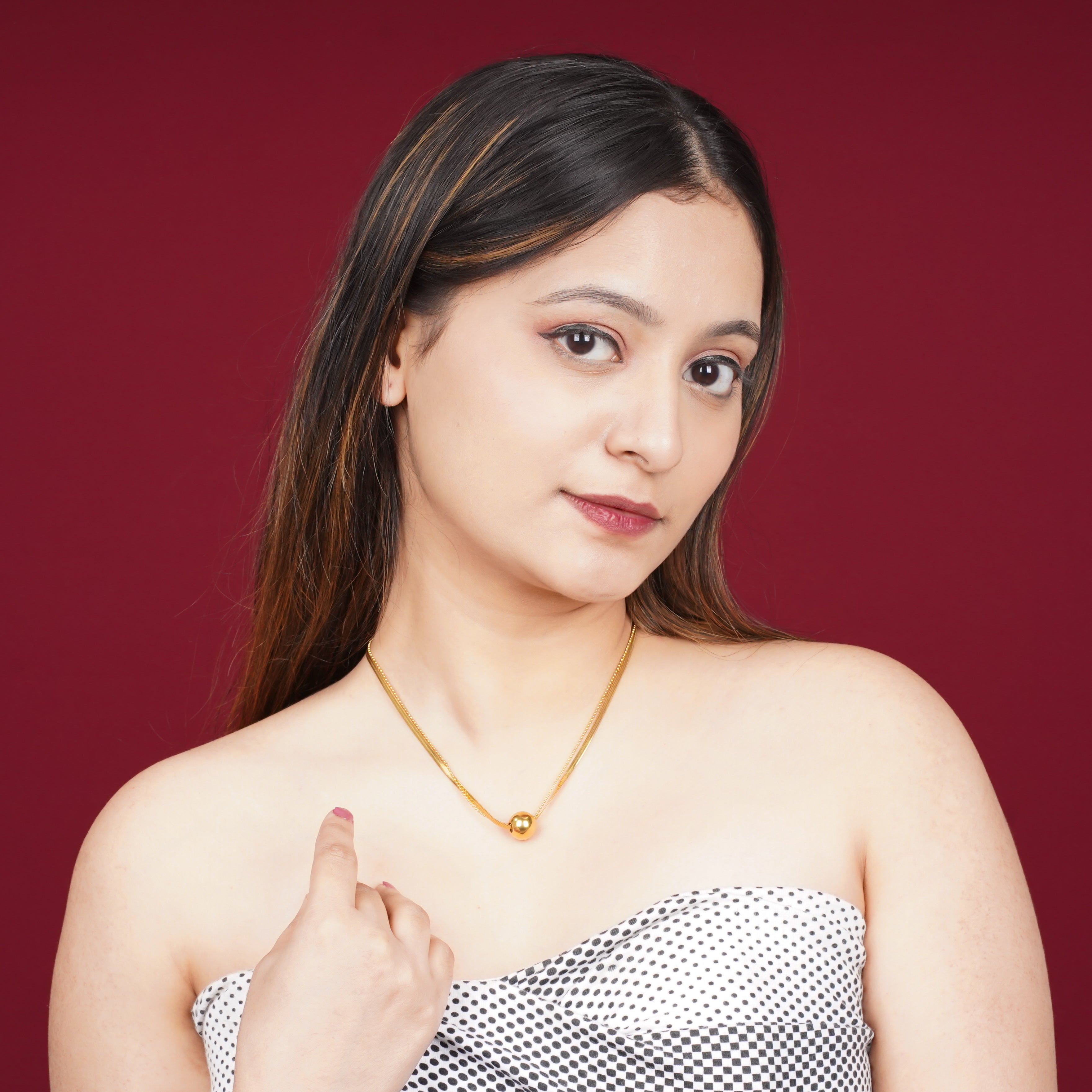 Golden Orbit Layered Necklace