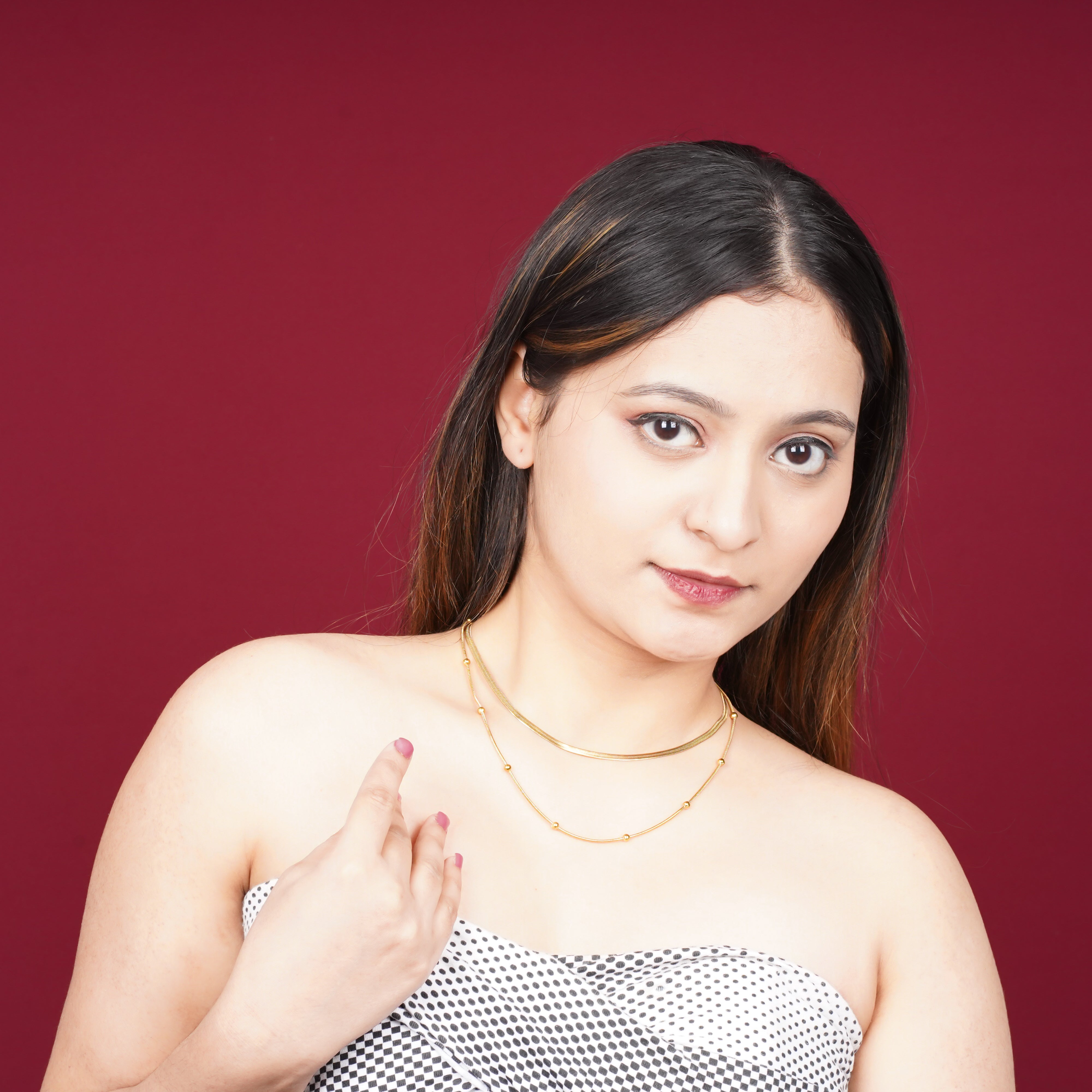 Golden Radiance Layered Necklace
