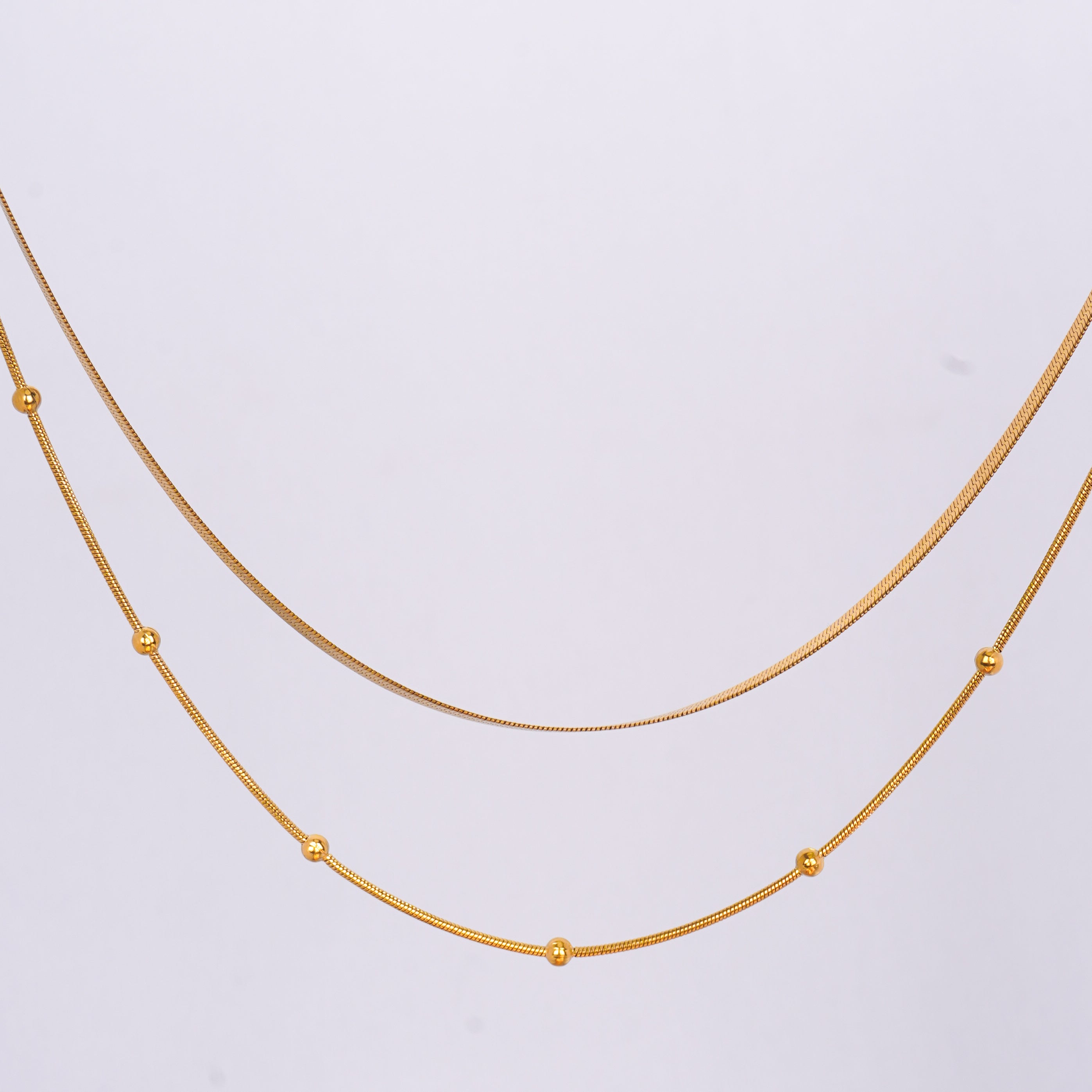 Golden Radiance Layered Necklace