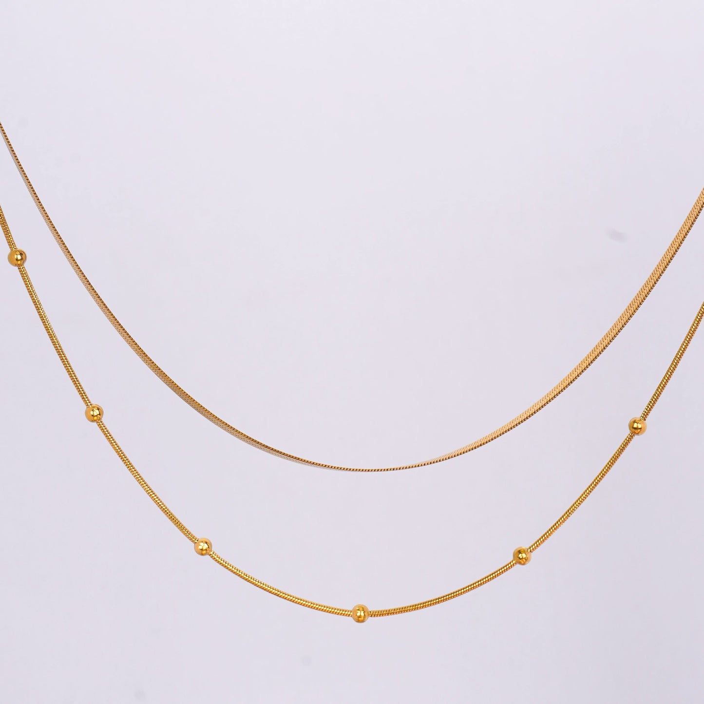Golden Radiance Layered Necklace