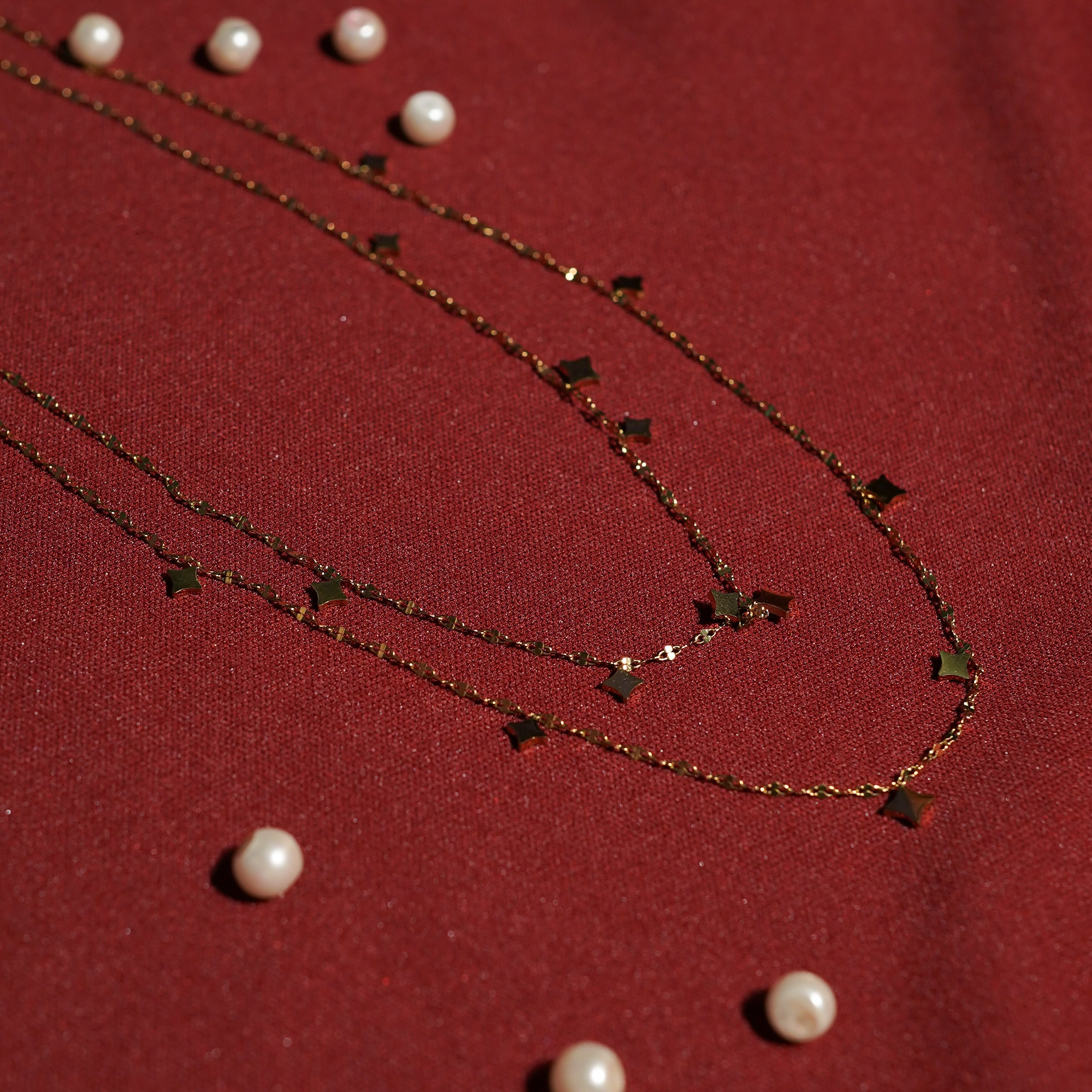 Aura Stack Double Layer Necklace