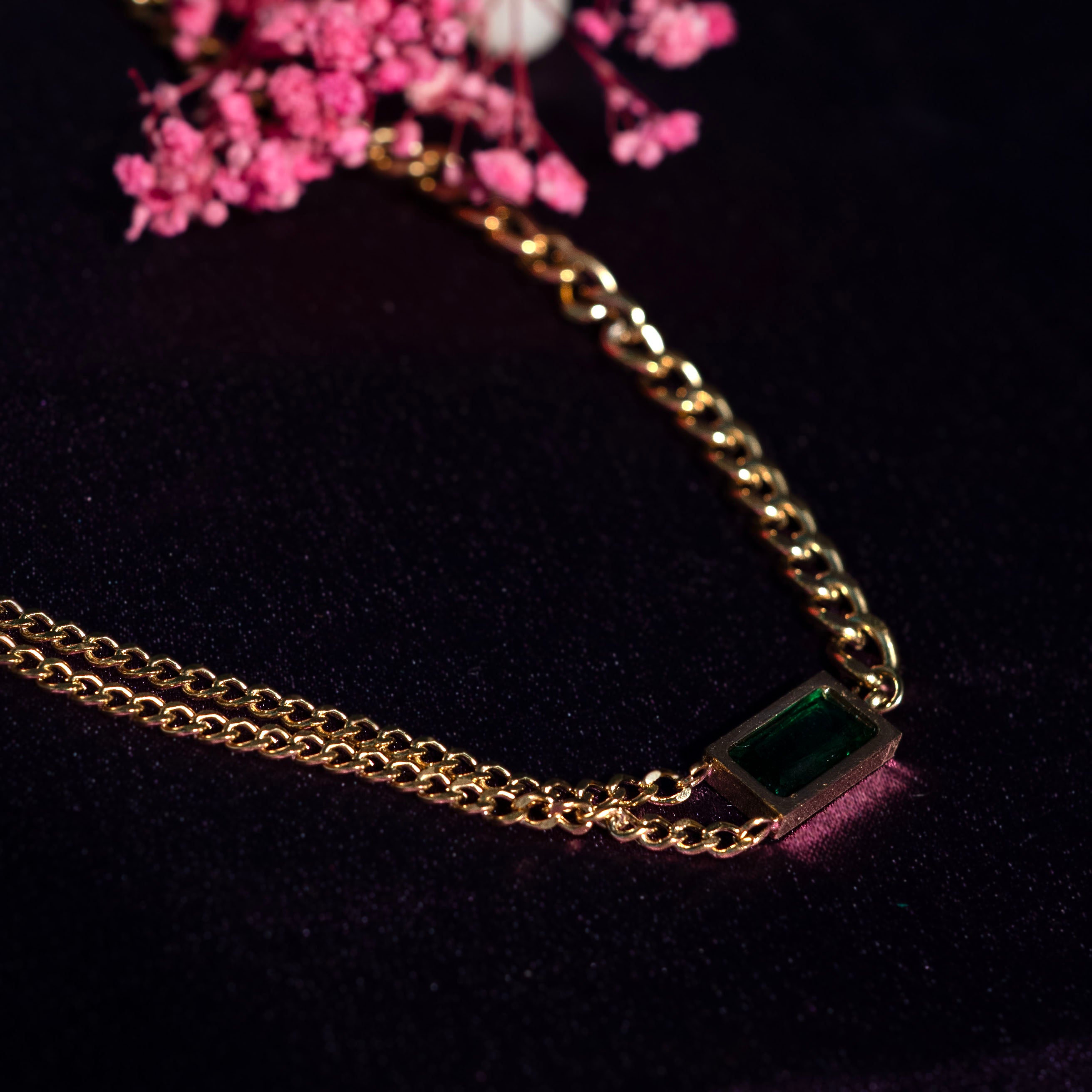Modern Rectangle Charm Necklace