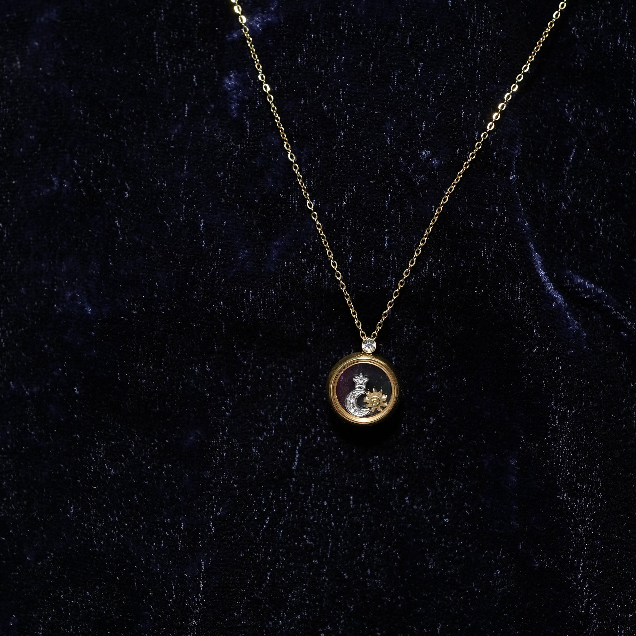 Celestial Retro Charm Necklace