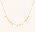 Golden Dewdrop Multi-Charm Necklace