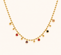 Retro Gold Round Minimal Necklace