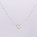 Sweet Rose Silver Heart Necklace