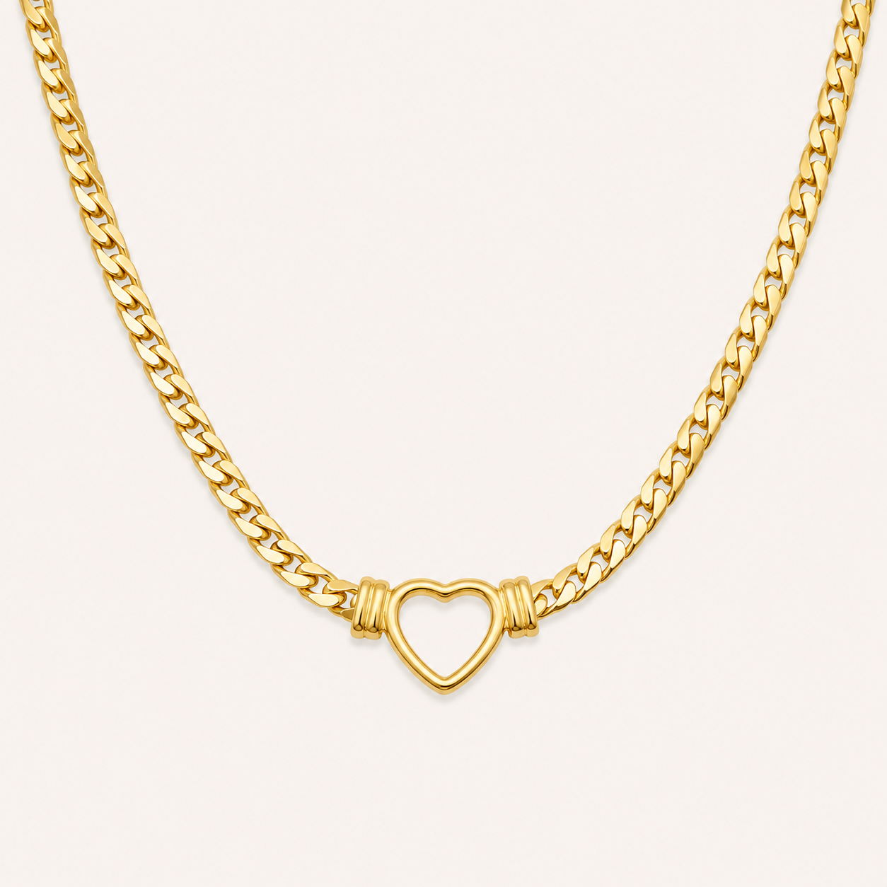 Retro Hollow Heart Necklace