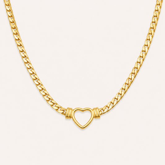 Retro Hollow Heart Necklace