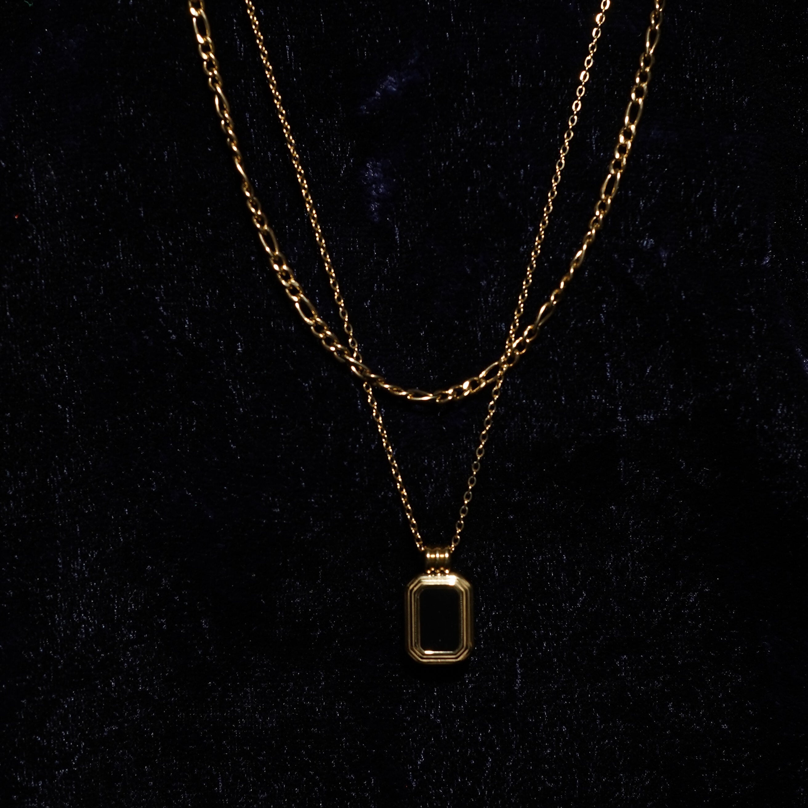 Luxe Geo Double Layer Necklace
