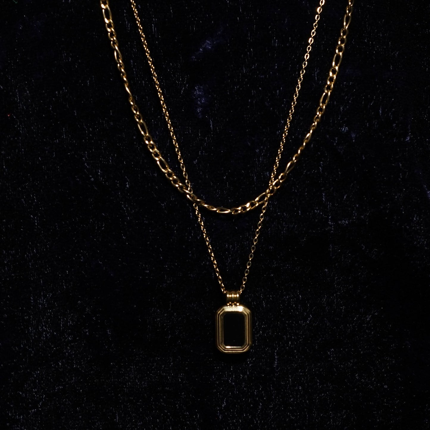 Luxe Geo Double Layer Necklace
