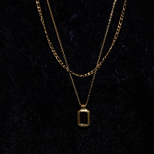 Luxe Geo Double Layer Necklace