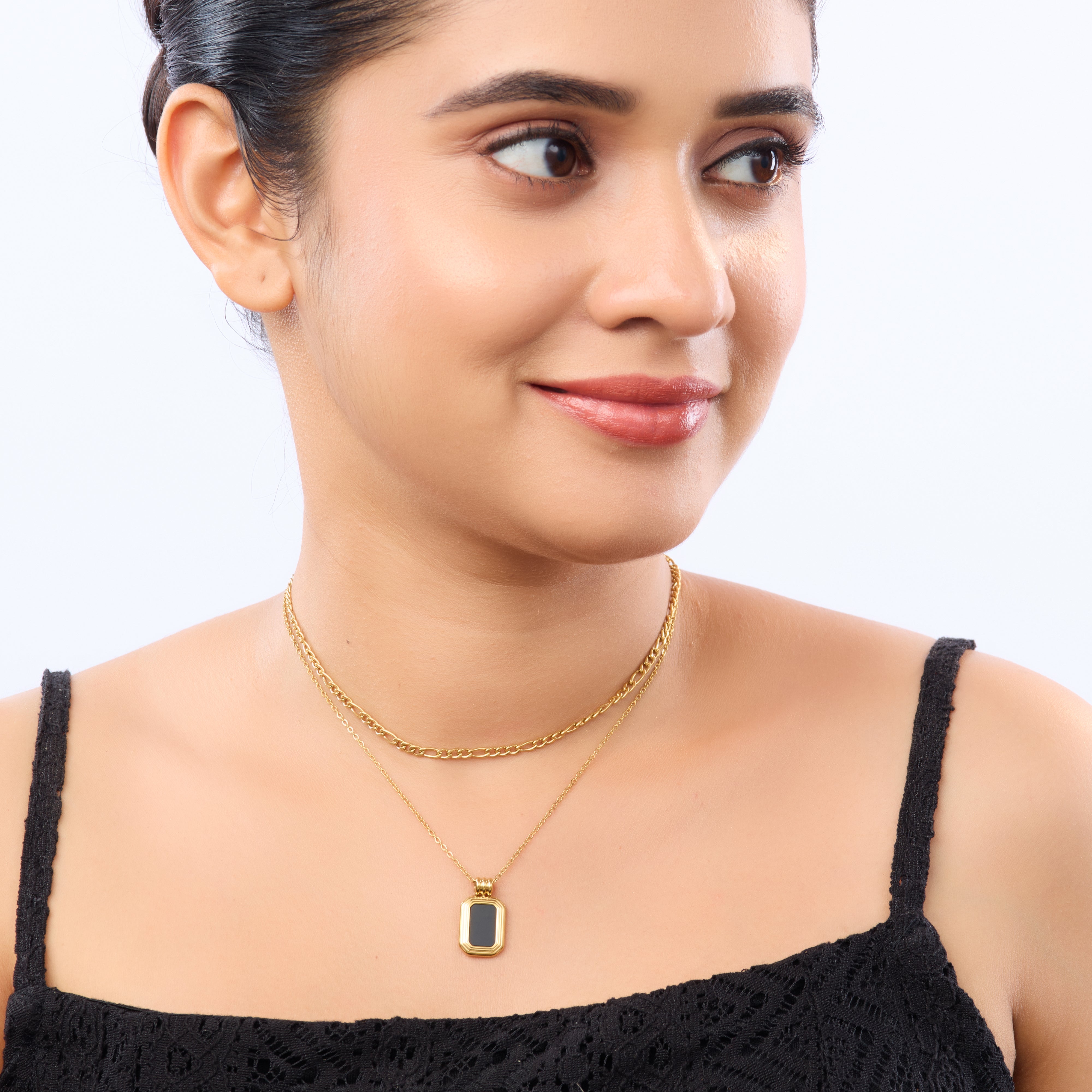Luxe Geo Double Layer Necklace