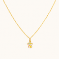 Golden Starfish Ocean Style Necklace