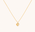 White Gold Finish Glam Heart Necklace