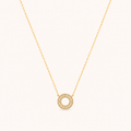 Double Ring Circle Luxury Gold Necklace