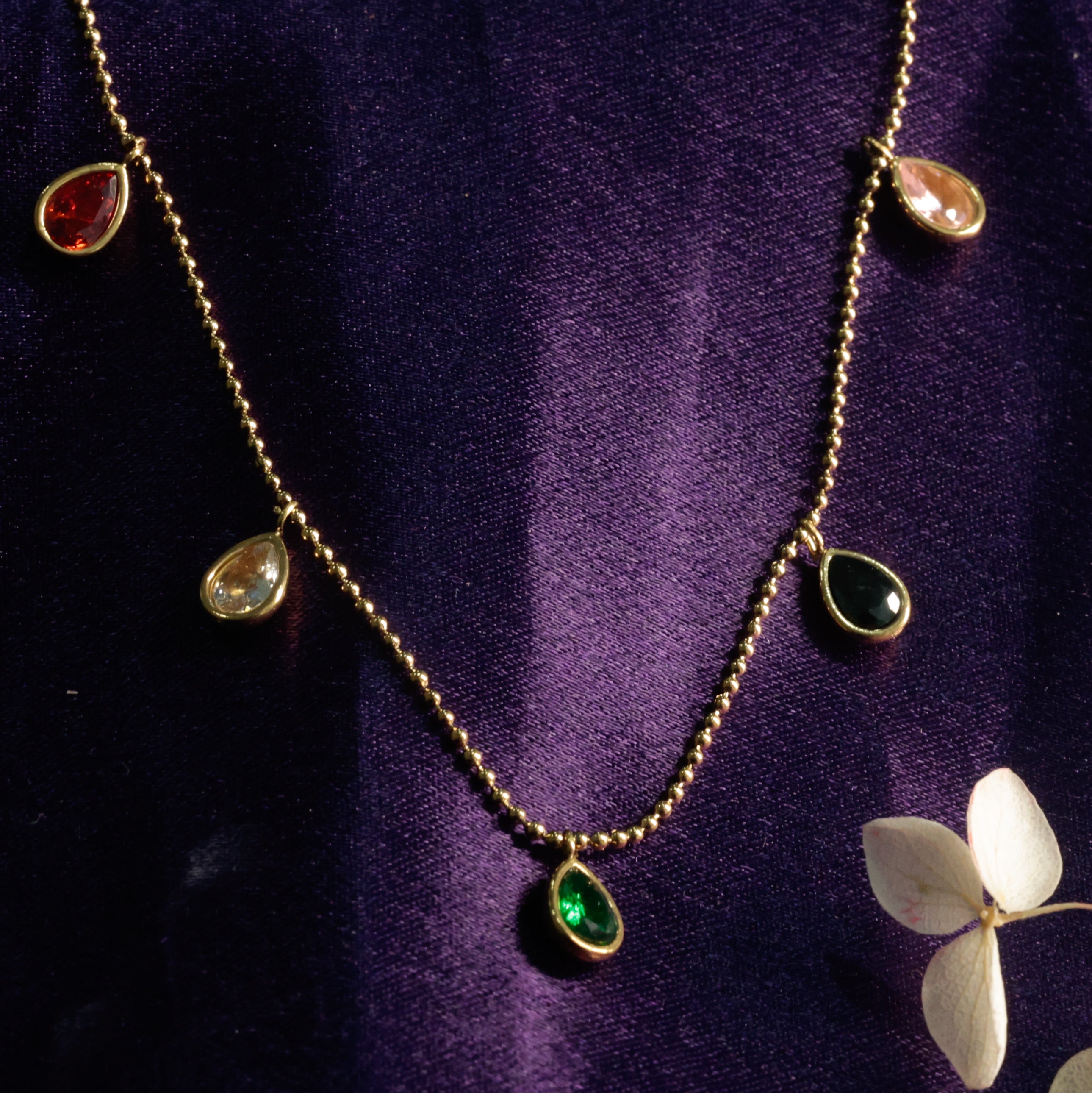 Multi-Stone Necklace Pendant Necklace