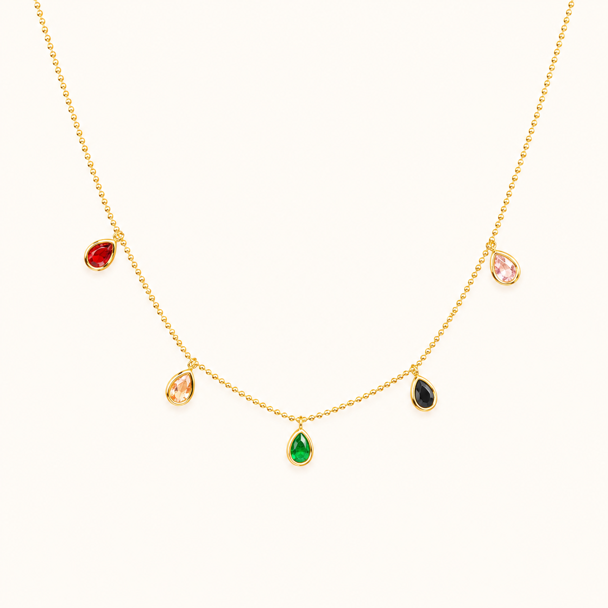 Multi-Stone Necklace Pendant Necklace