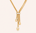 Layered Belt-Style Rhinestone Necklace