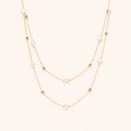 Pearl Bead Double Layer Necklace