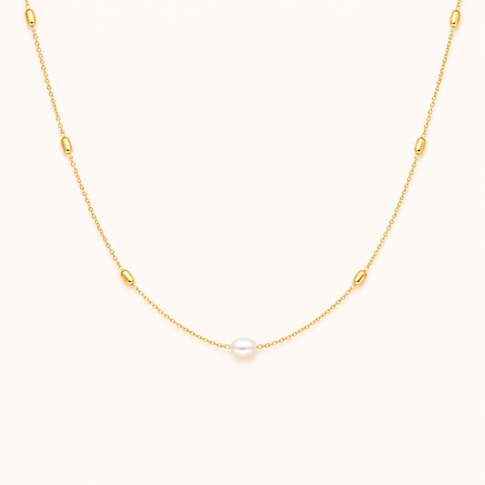Elegant Pearl Bead Chain Necklace