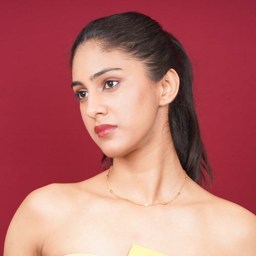 Elegant Pearl Bead Chain Necklace